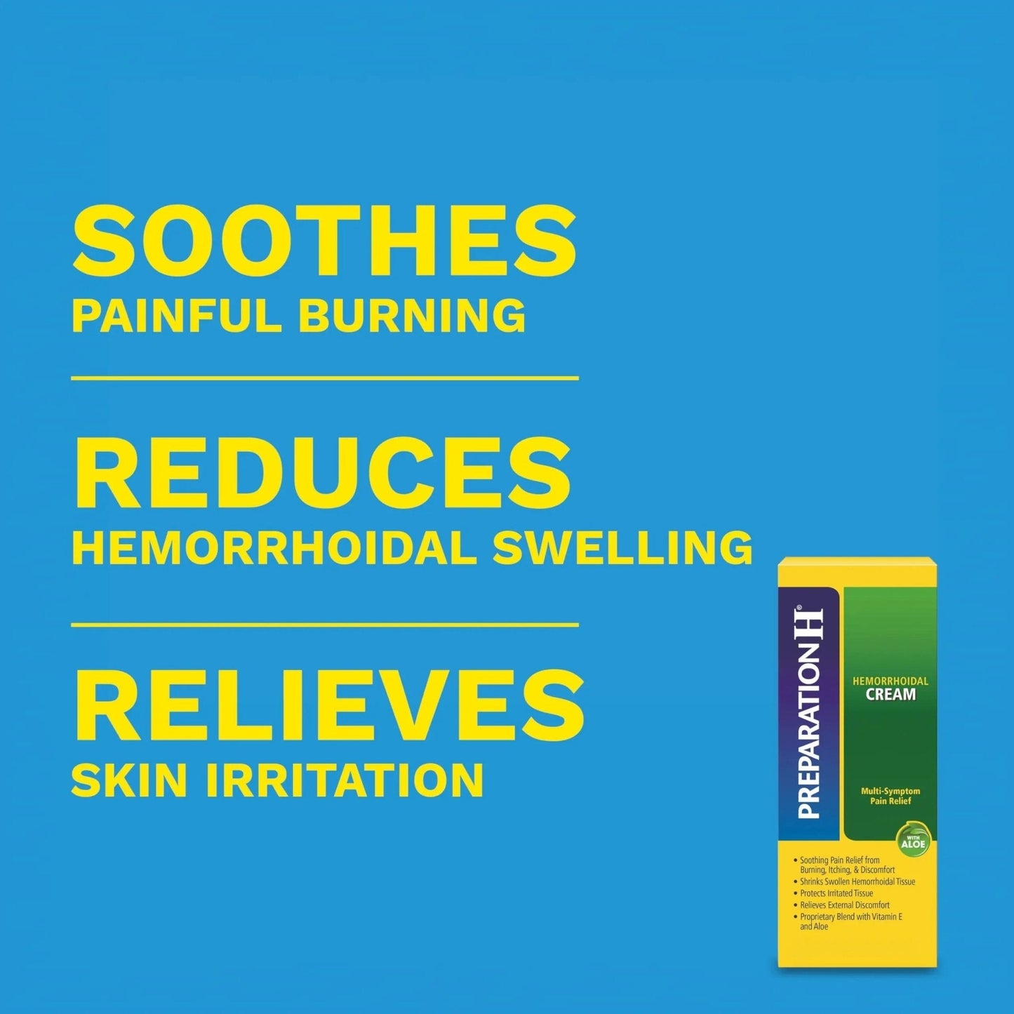 Preparation H Hemorrhoid Symptom Treatment Cream (2 x 1.8 Ounce Tube), Maximum Strength Multi-Symptom Pain Relief with Aloe - Maple Wellness Supplements