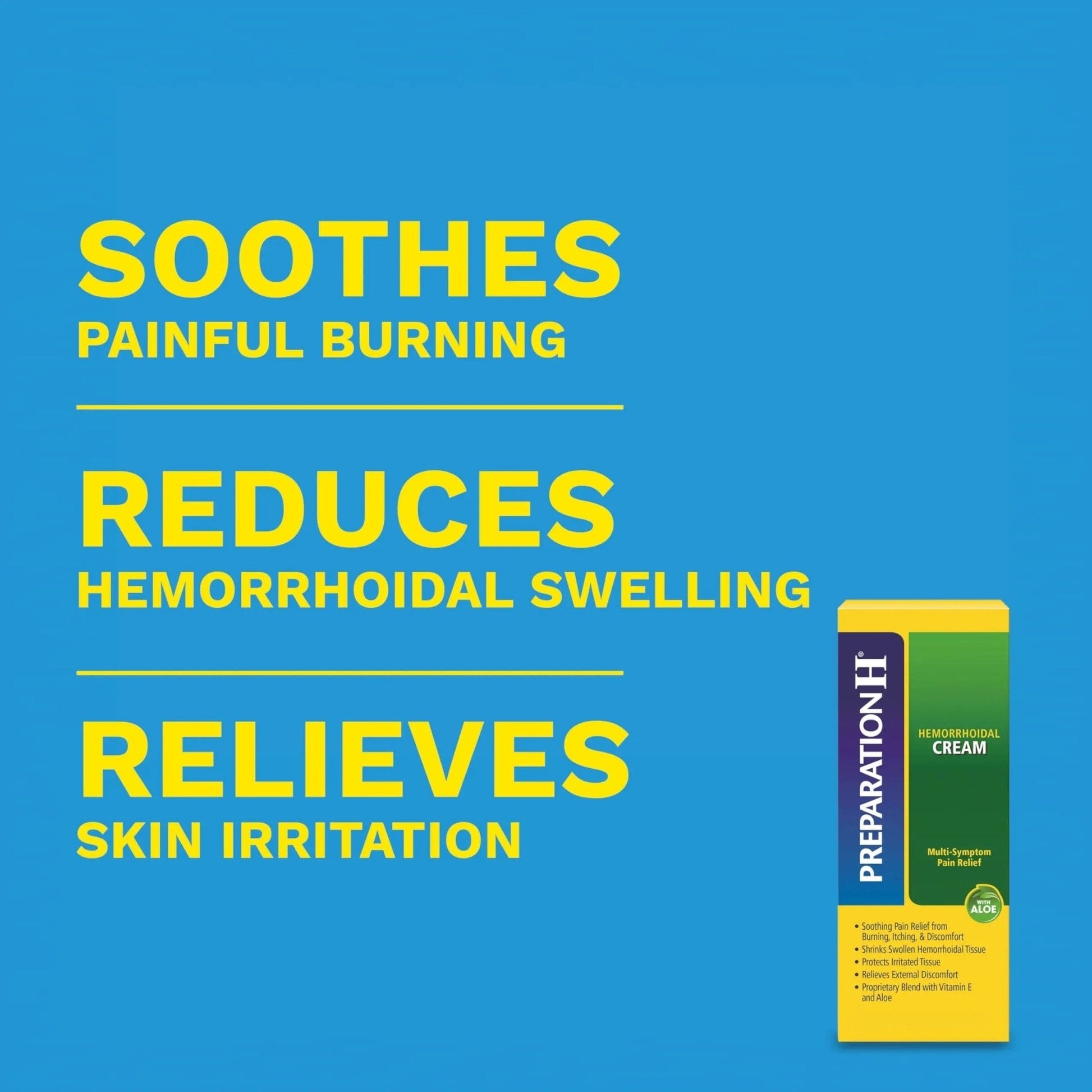 Preparation H Hemorrhoid Symptom Treatment Cream (2 x 1.8 Ounce Tube), Maximum Strength Multi-Symptom Pain Relief with Aloe - Maple Wellness Supplements