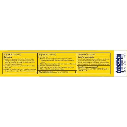 PREPARATION H Hemorrhoid Symptom Treatment Ointment, Itching, Burning & Discomfort Relief, Tube (2.0 Ounce) - Maple Wellness Supplements