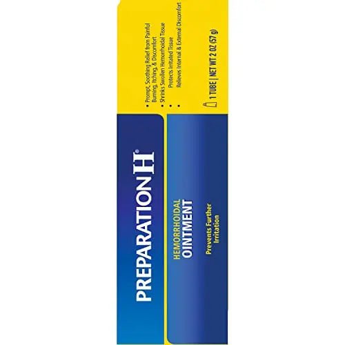 PREPARATION H Hemorrhoid Symptom Treatment Ointment, Itching, Burning & Discomfort Relief, Tube (2.0 Ounce) - Maple Wellness Supplements