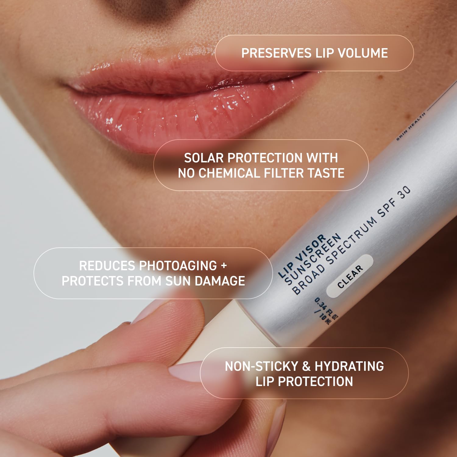 Prequel Skin Lip Visor, Clear Lip Balm with SPF 30 PA+++. Mint Flavored with Non-Sticky Finish - Maple Wellness Supplements