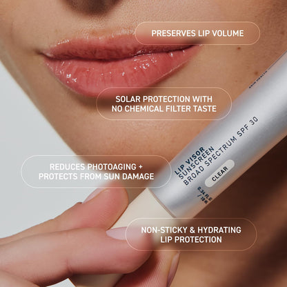 Prequel Skin Lip Visor, Clear Lip Balm with SPF 30 PA+++. Mint Flavored with Non-Sticky Finish - Maple Wellness Supplements