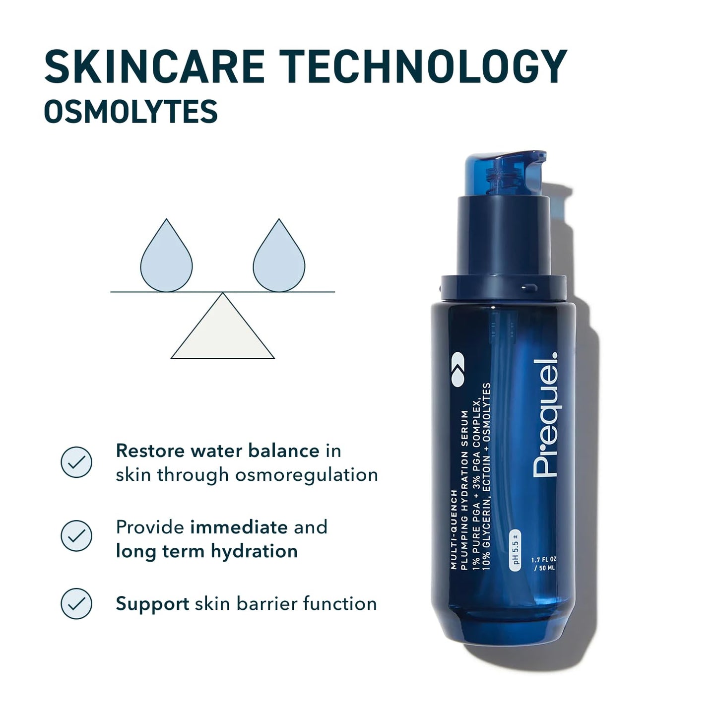 Prequel Skin Multi-Quench Plumping Hydration Serum for Face. Intensive Hydrating Facial Serum for Women with PGA Complex and Moisture-Binders - Maple Wellness Supplements