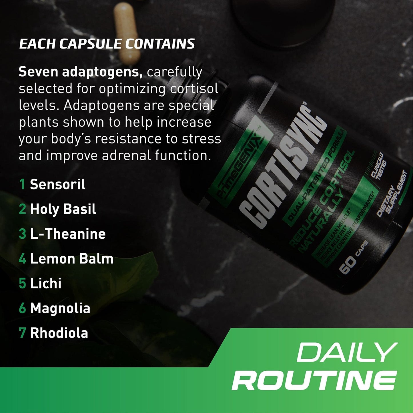 PrimeGENIX CortiSync | Reduce Cortisol | Increase Energy | Improve Focus | Organic - Maple Wellness Supplements