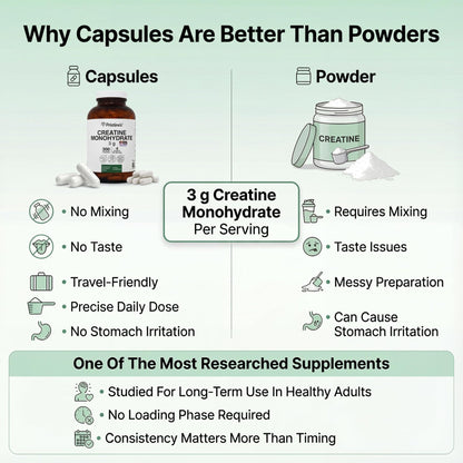 PRISTINE'S Creatine Monohydrate Capsules for Women & Men - NSF Certified 75 Day Supply 3G Muscle Growth Support Supplement - Cognitive & Athletic Performance Support - Enhanced Recovery - Maple Wellness Supplements