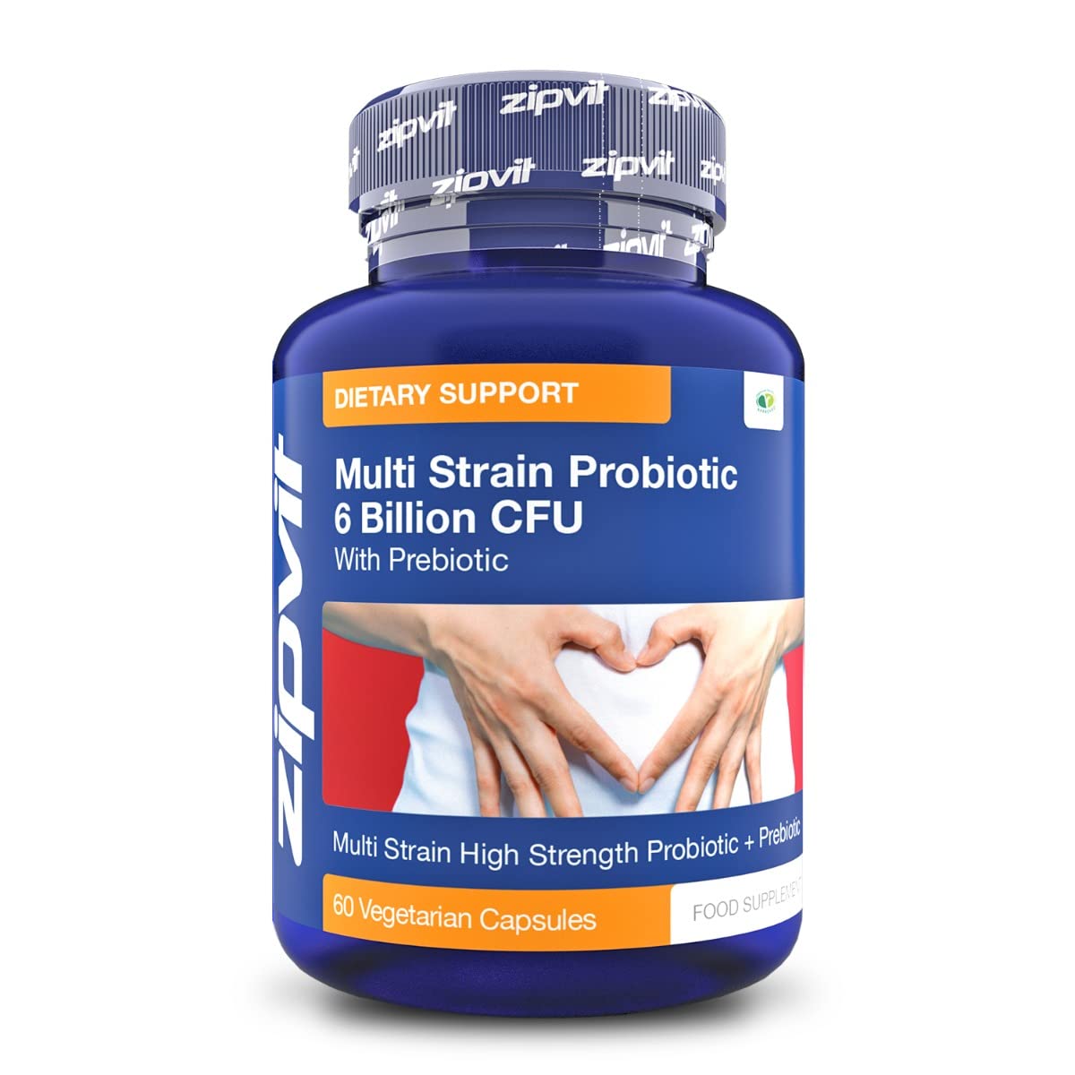 Probiotic 6 Billion Multi-Strain Live Bio Cultures Complex with Prebiotic, 60 Vegetarian - Maple Wellness Supplements