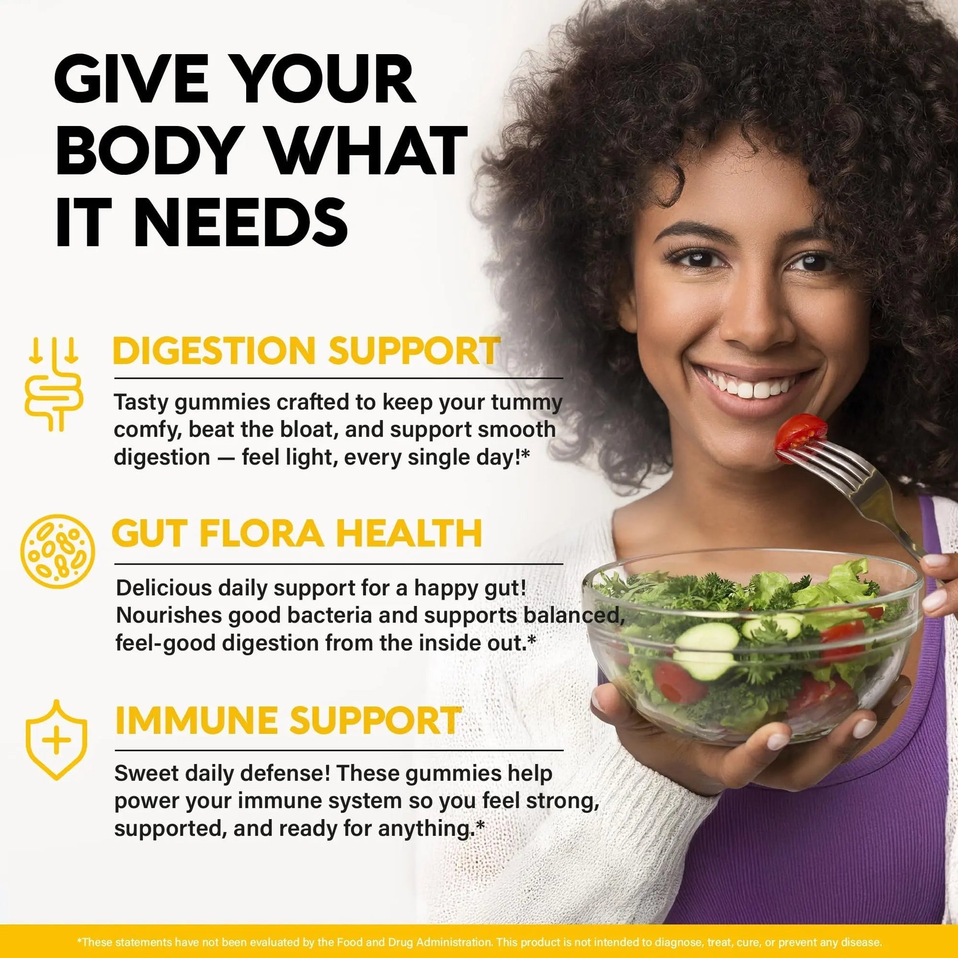 Probiotic Gummies 10B CFU with Prebiotic Fiber - Digestion & Immune Support - Debloat, Stomach & Gut Comfort - Probiotics for Women & Men - Natural Berry Flavor - Vegan & Sugar-free - 60 Gummies - Maple Wellness Supplements