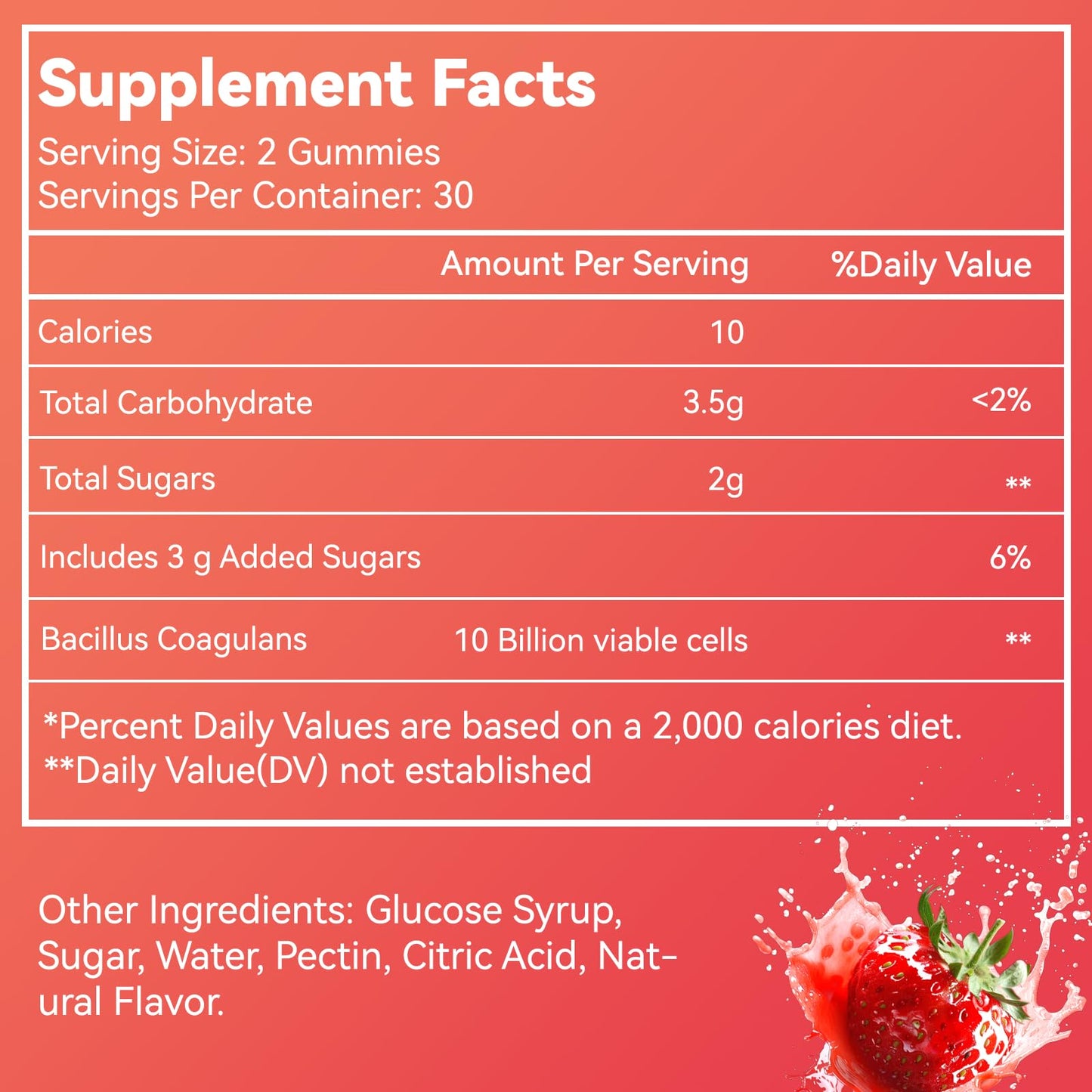 Probiotic Gummies for Digestive Health - 10 Billion CFU Bacillus Coagulans - Vegan & Non-GMO - Immune & Digestive Support for Men & Women - Strawberry & Mixed Berry Flavor - Maple Wellness Supplements