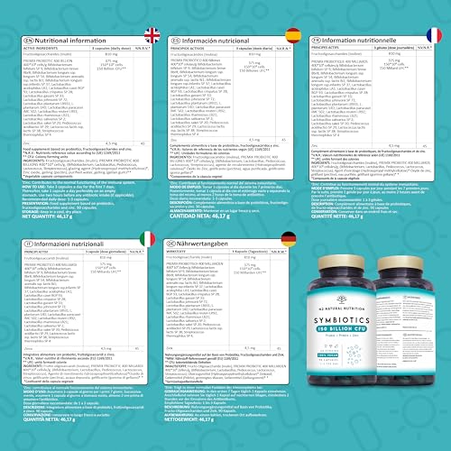 Probiotics 150 Billion CFU - 20 Strains with Prebiotics & Zinc. Highest Concentration - Maple Wellness Supplements