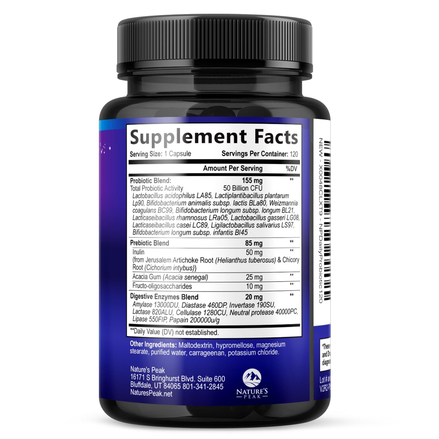 Probiotics 50 Billion CFU Per Serving - 10 Premium Strains + Digestive Enzymes & Prebiotics - Best Probiotic for Women & Men, Supports Immune, - Maple Wellness Supplements