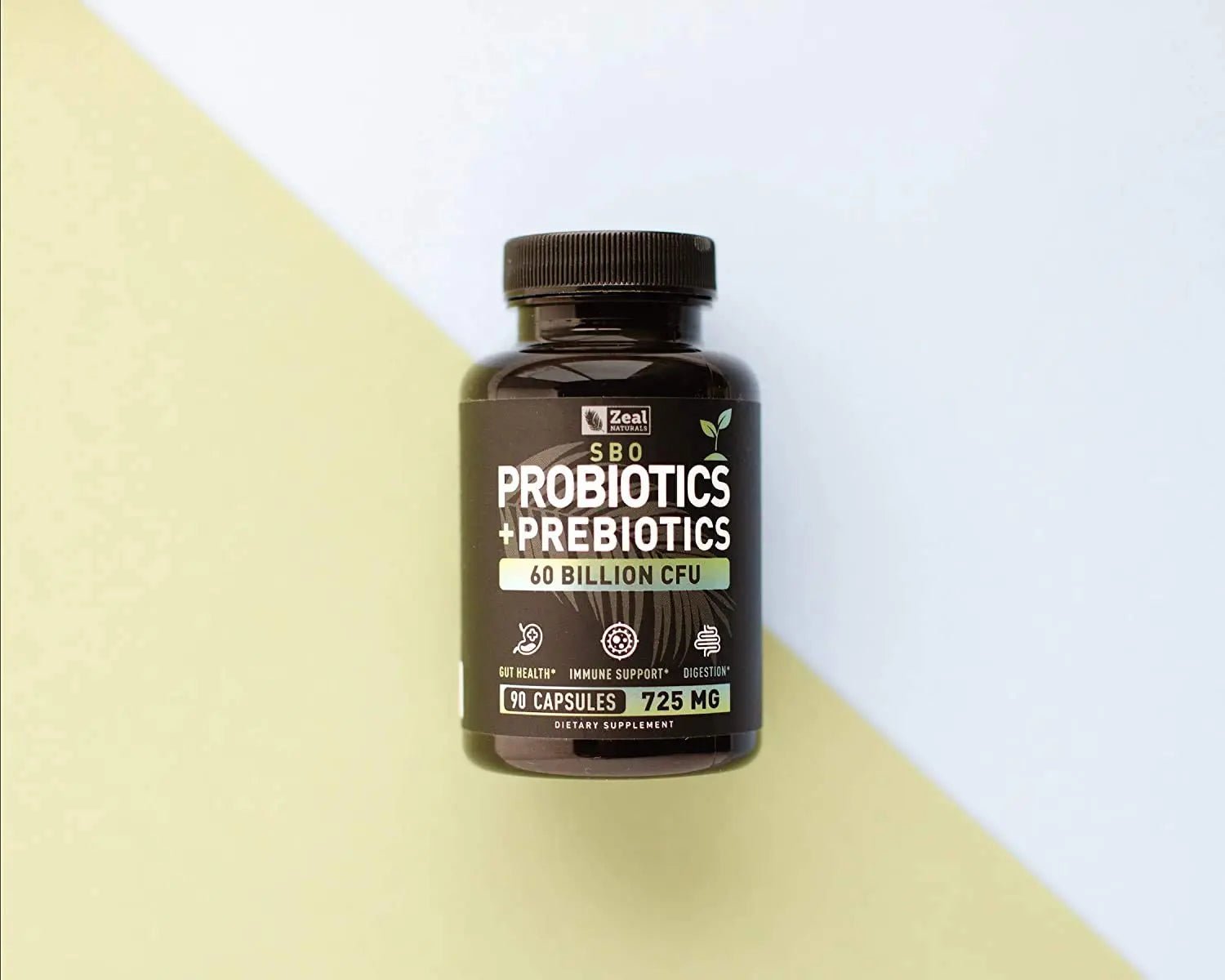 Probiotics and Prebiotics + SBO Probiotics (60 Billion CFU | 90 Capsules) Acidophilus Probiotic w. Saccharomyces Boulardii, Bifidobacterium + Spore Probiotic & Organic Sprouted Prebiotic Fiber Blend - Maple Wellness Supplements