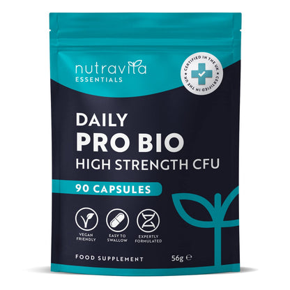 Probiotics for Gut Health - 90 Vegan Capsules (Not Tablets) for Bloating Relief - Maple Wellness Supplements