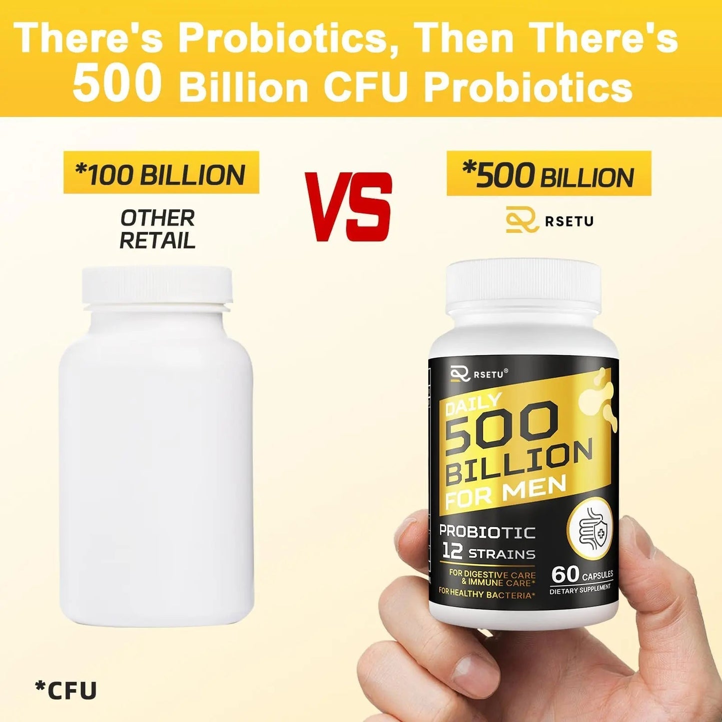 Probiotics for Men, 500 Billion CFUs & 12 Strains Mens Probiotic with Turmeric Cranberry, Goji, Gut Health for Men, for Digestive Health, Gut, Bloating & Gas, Immune, Energy Support, 120-Day Supply - Maple Wellness Supplements