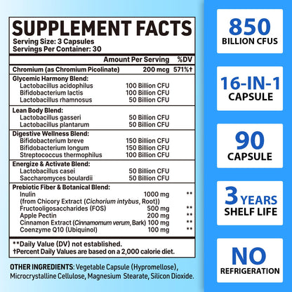 Probiotics for Men, Advanced 50+ Mens Probiotic, Comprehensive Gut & Energy Support with 850 Billion CFU, 1800mg Prebiotics Fiber – Tailored Wellness mens probiotics - Maple Wellness Supplements