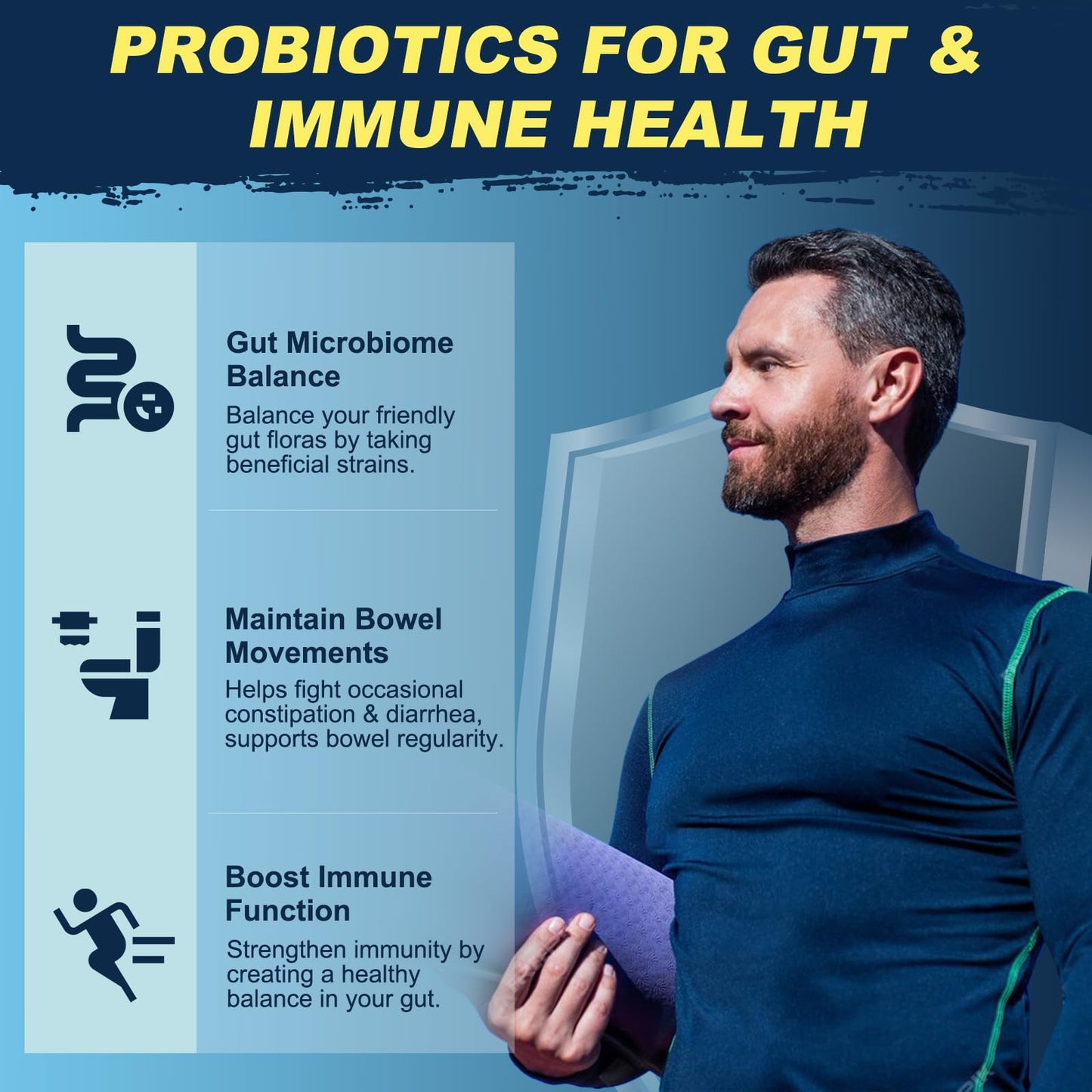 Probiotics for Men Digestive Health, 120 Billion CFUs Mens Probiotic with Digestive Enzymes & Prebiotics & Saw Palmetto & Cranberry for Gut, Prostate & Urinary - Maple Wellness Supplements