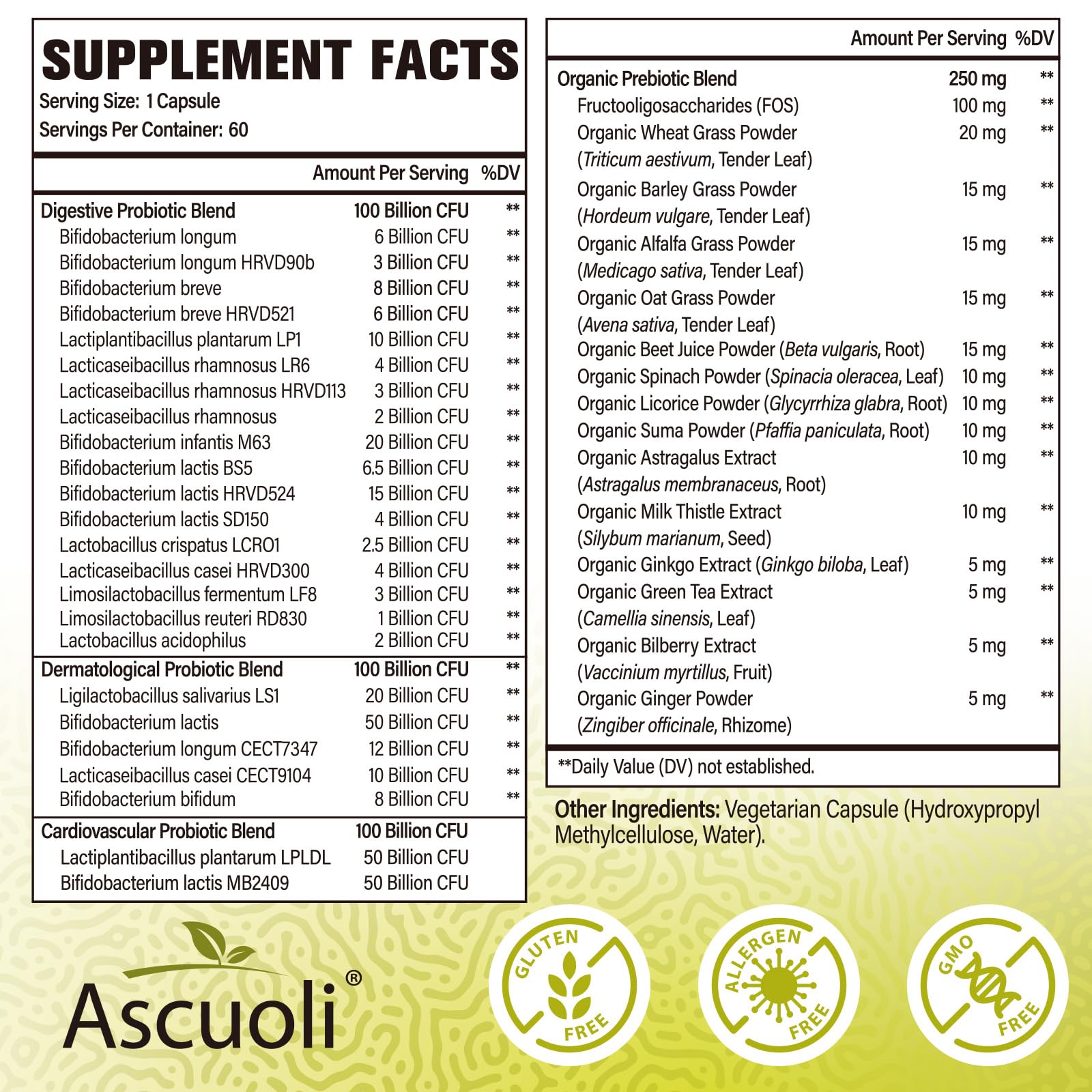 Probiotics for Women & Men - 300 Billion CFU, 24 Strains + 15 Organic Herbs Prebiotics Blend, Daily Probiotic for Digestive Health, Immune, Gut, Bloating - Maple Wellness Supplements