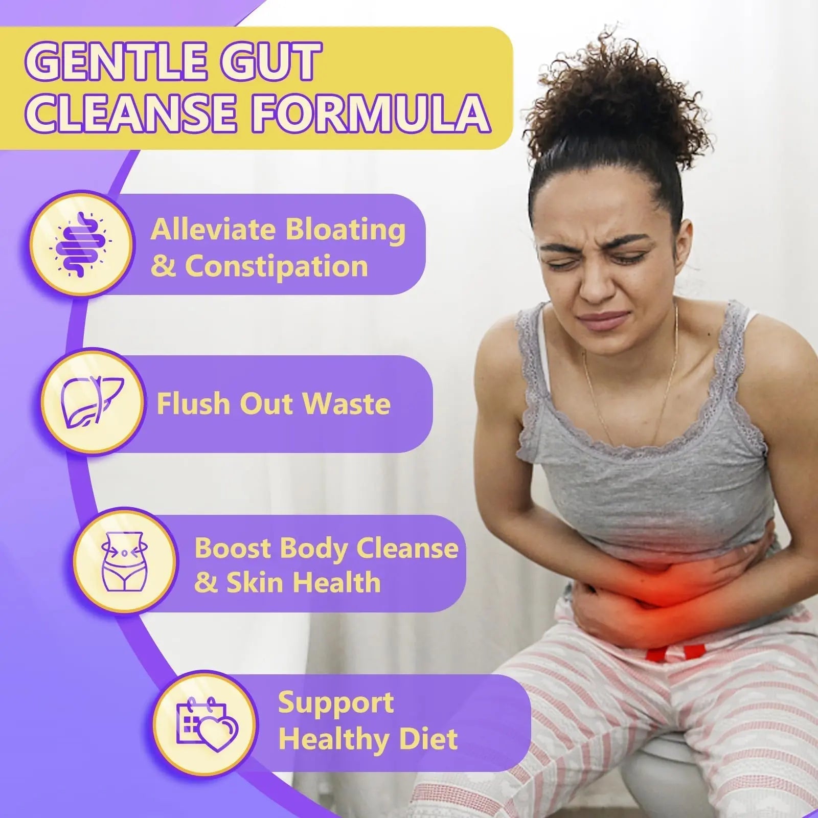 Probiotics for Women & Men Digestive Health，120 Billion CFUs, Prebiotics and Probiotics for Gut Health, D3, Zinc & Immune Support Herbs, Detox Cleanse, 45 Day - 3 Month Supply - Maple Wellness Supplements