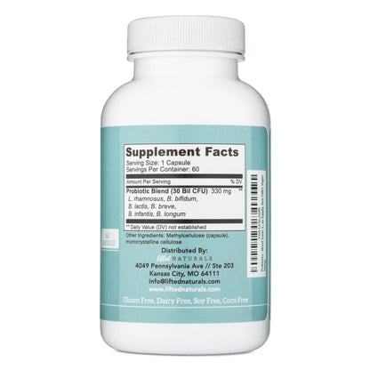 Probiotics - Mood Super Strains Probiotic - Naturally Supports Digestion & Mood - Histamine-Free Probiotics w/ L Rhamnosus GG, Shelf Stable Probiotic Supplement, 60 Day Supply, Non-GMO, VEGAN - Maple Wellness Supplements