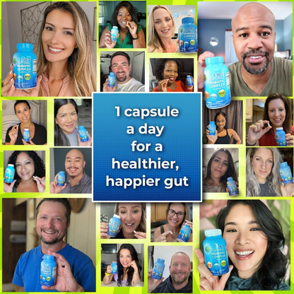 Probiotics with Digestive Enzymes and Prebiotic for Women and Men - 3-In-1 Vegan Probiotic Prebiotic Multi Enzyme Complex for Gut Health - Maple Wellness Supplements