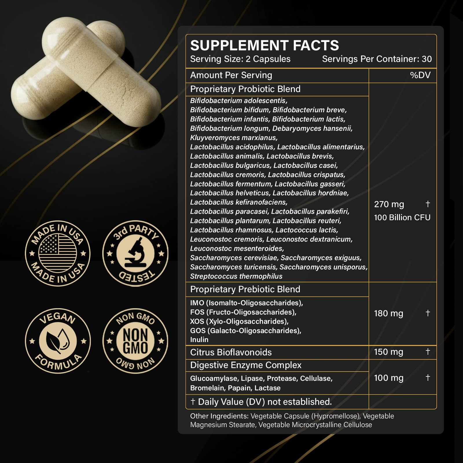 Probiotics with Prebiotics for Men and Women - 35 Strains Probiotics 100 Billion CFU for Gut & Digestive Health, Vegan Acidophilus Probiotic Supplement - Maple Wellness Supplements