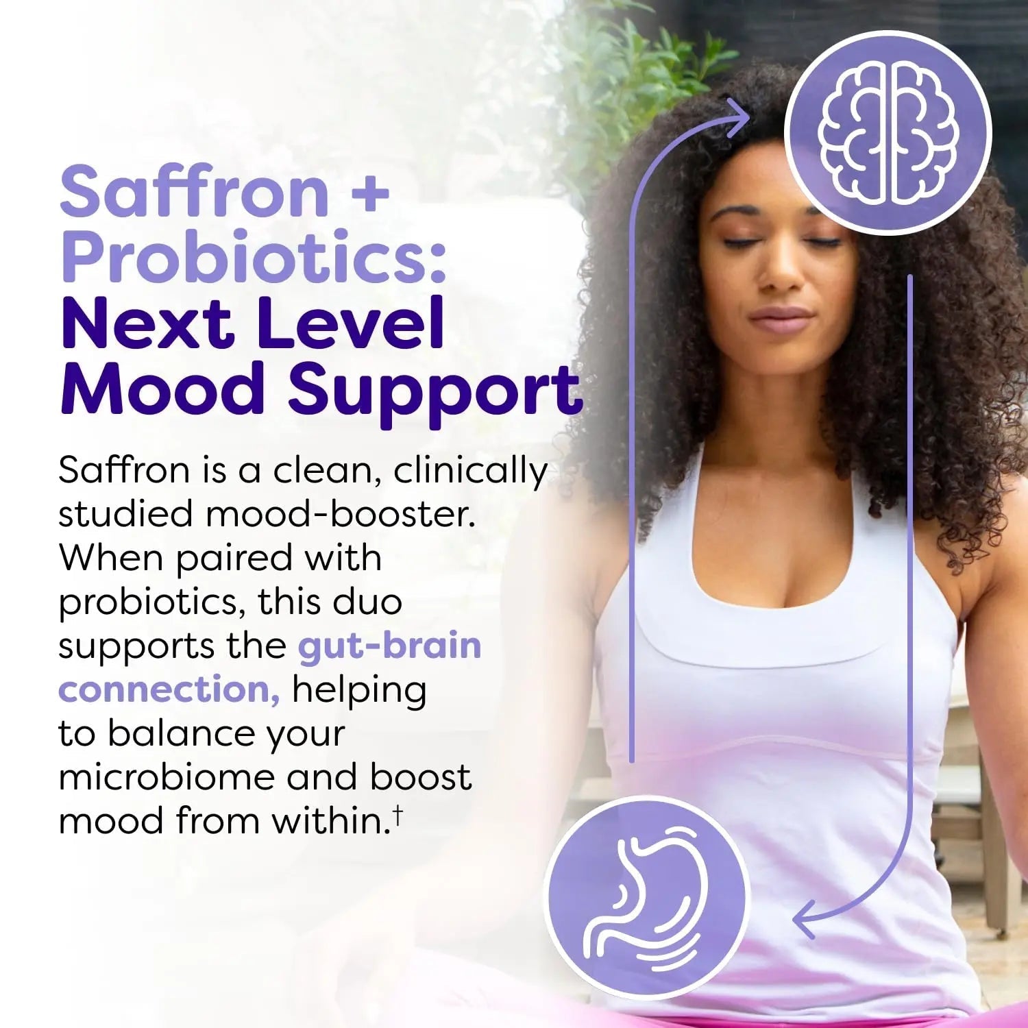 Probulin Mood Probiotics for Women with Saffron, L Theanine, Probiotic, Prebiotic, Postbiotic - Mood Support Supplement & Gut Support - Vegan, Non GMO, 30 Capsules - Maple Wellness Supplements