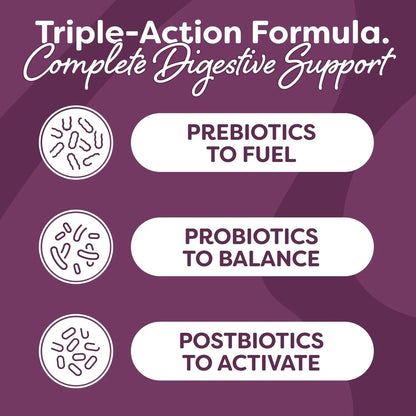 Probulin Total Care Immune = Prebiotics + Probiotics + Postbiotics + Elderberry to Support Immune & Gut Health - 20 Billion CFU - 10 Probiotic Strains, 30 Vegan Capsules - Maple Wellness Supplements
