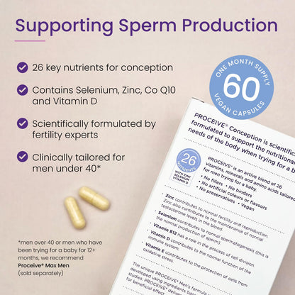 Proceive® Men Fertility Supplement for Conception - Vitamins & Minerals for Men Trying - Maple Wellness Supplements