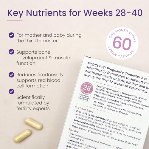 Proceive® Pregnancy Trimester 3 (28 Weeks) Pregnancy Vitamin & Mineral Supplements - Maple Wellness Supplements