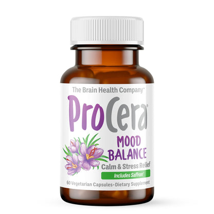 Procera Mood Support - Boost Mental Performance - Clarity - Mood Stability - Stress - Anxiousness - Mental Fatigue - Adaptogens - Saffron - Magnesium - Ashwagandha - Rhodiola - 60 Count - Maple Wellness Supplements