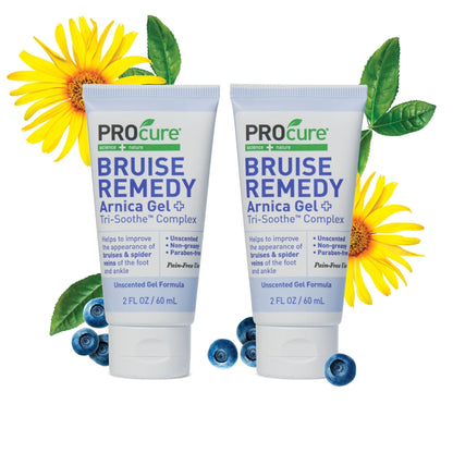PROcure Arnica & MSM Bruise Remedy Gel – Paraben-Free, Unscented Arnica Montana Gel for Bruising, Spider Veins & Skin Discoloration – 2 Pack - Maple Wellness Supplements