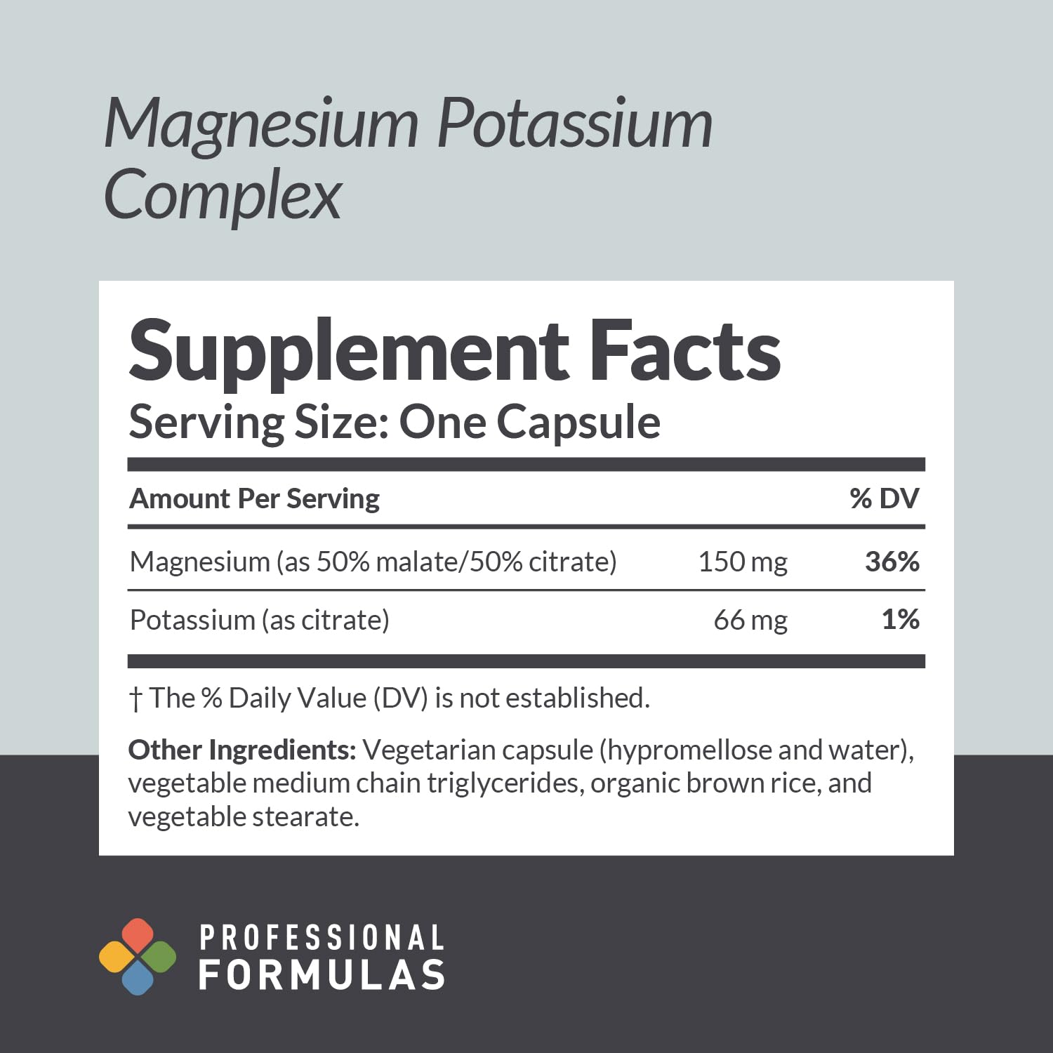 Professional Formulas Magnesium Potassium Complex – Highly Absorbable Magnesium (Malate & Citrate) and Potassium Citrate – Supports Healthy Muscle, Nerve, Heart, and Electrolyte Balance – 90 Capsules - Maple Wellness Supplements