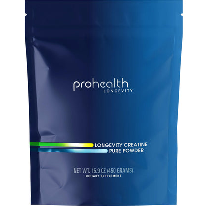 ProHealth Longevity Micronized Creatine. Pharmaceutical Grade Creatine Monohydrate is Easier on Kidneys. Supports Brain Function and Muscle Growth as You Age. 5 g/Serving, 90 Servings, 3 Month Supply - Maple Wellness Supplements