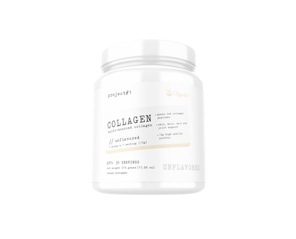 Project 1 Nutrition Multi-Sourced Collagen Powder | Grass-Fed Peptides for Skin, Hair - Maple Wellness Supplements
