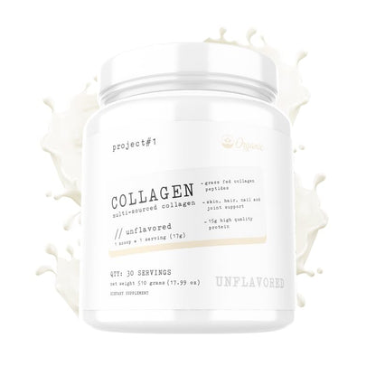 Project 1 Nutrition Multi-Sourced Collagen Powder | Grass-Fed Peptides for Skin, Hair - Maple Wellness Supplements