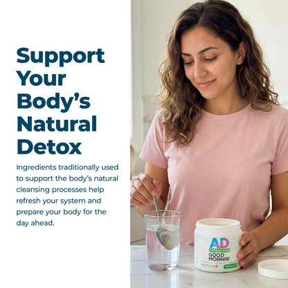 Project AD Life Good Morning Detox and Performance Drink, Naturally Flavored and Formulated with L-GLutamine, Apple Cider Vinegar, - Maple Wellness Supplements
