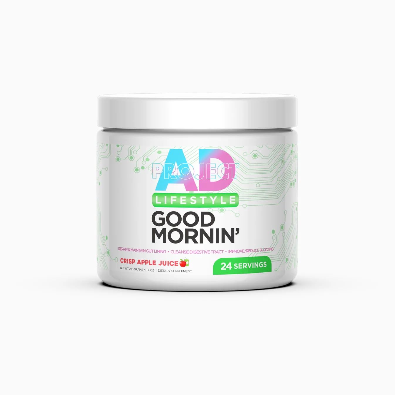 Project AD Life Good Morning Detox and Performance Drink, Naturally Flavored and Formulated with L-GLutamine, Apple Cider Vinegar, - Maple Wellness Supplements