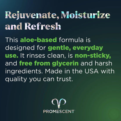 Promescent Natural Lube with Organic Ingredients, Premium Aloe Vera Lubricant Gel for Couples, Condom Compatible, Long-Lasting, Water Based Lube (4 oz) - Maple Wellness Supplements