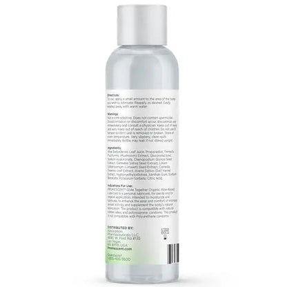 Promescent Natural Lube with Organic Ingredients, Premium Aloe Vera Lubricant Gel for Couples, Condom Compatible, Long-Lasting, Water Based Lube (4 oz) - Maple Wellness Supplements