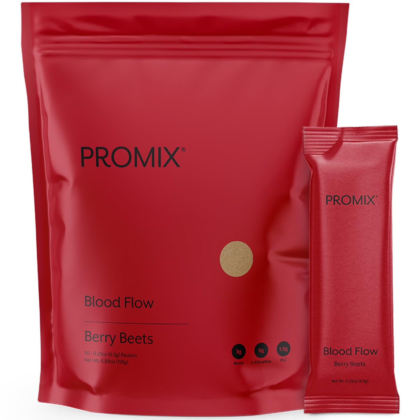 ProMix Nutrition Blood Flow - Nitric Oxide Supplement with Organic US Beet Root Powder - Cold Pressed, Low Temp Dehydration - 30 Servings - Maple Wellness Supplements