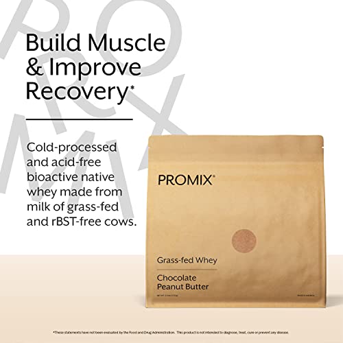 Promix Whey Protein Powder, Chocolate Peanut Butter - 2.5lb Bulk - Grass-Fed & 100% - Maple Wellness Supplements