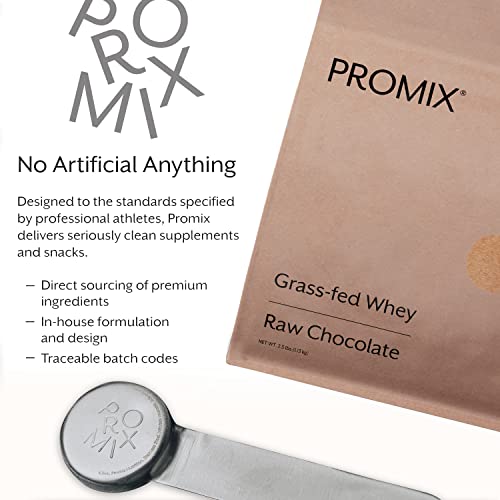 Promix Whey Protein Powder, Raw Chocolate - 2.5lb Bulk - Grass-Fed & 100% All - Maple Wellness Supplements