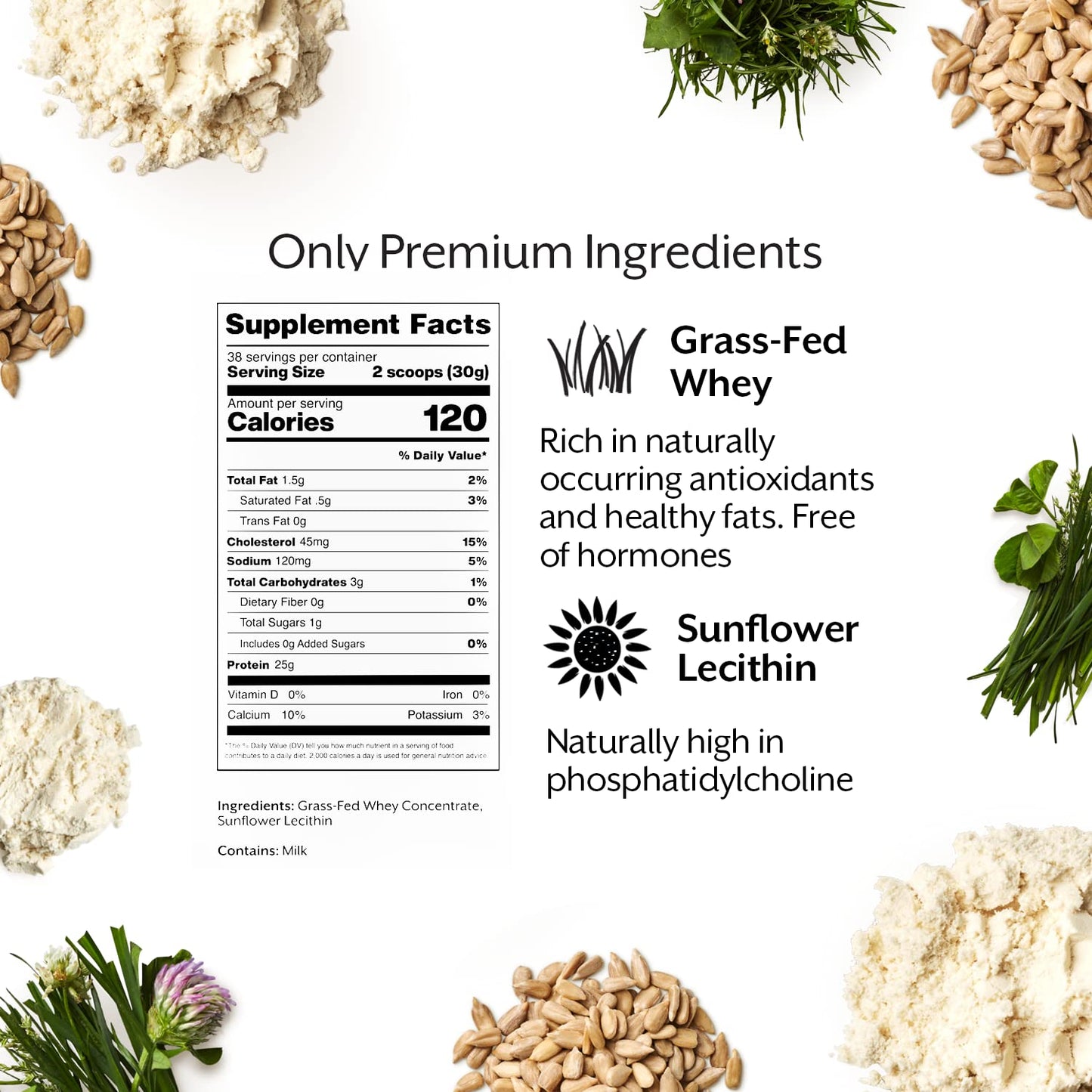 Promix Whey Protein Powder, Unflavored - 5lb Bulk - Grass-Fed & 100% All Natural - Maple Wellness Supplements