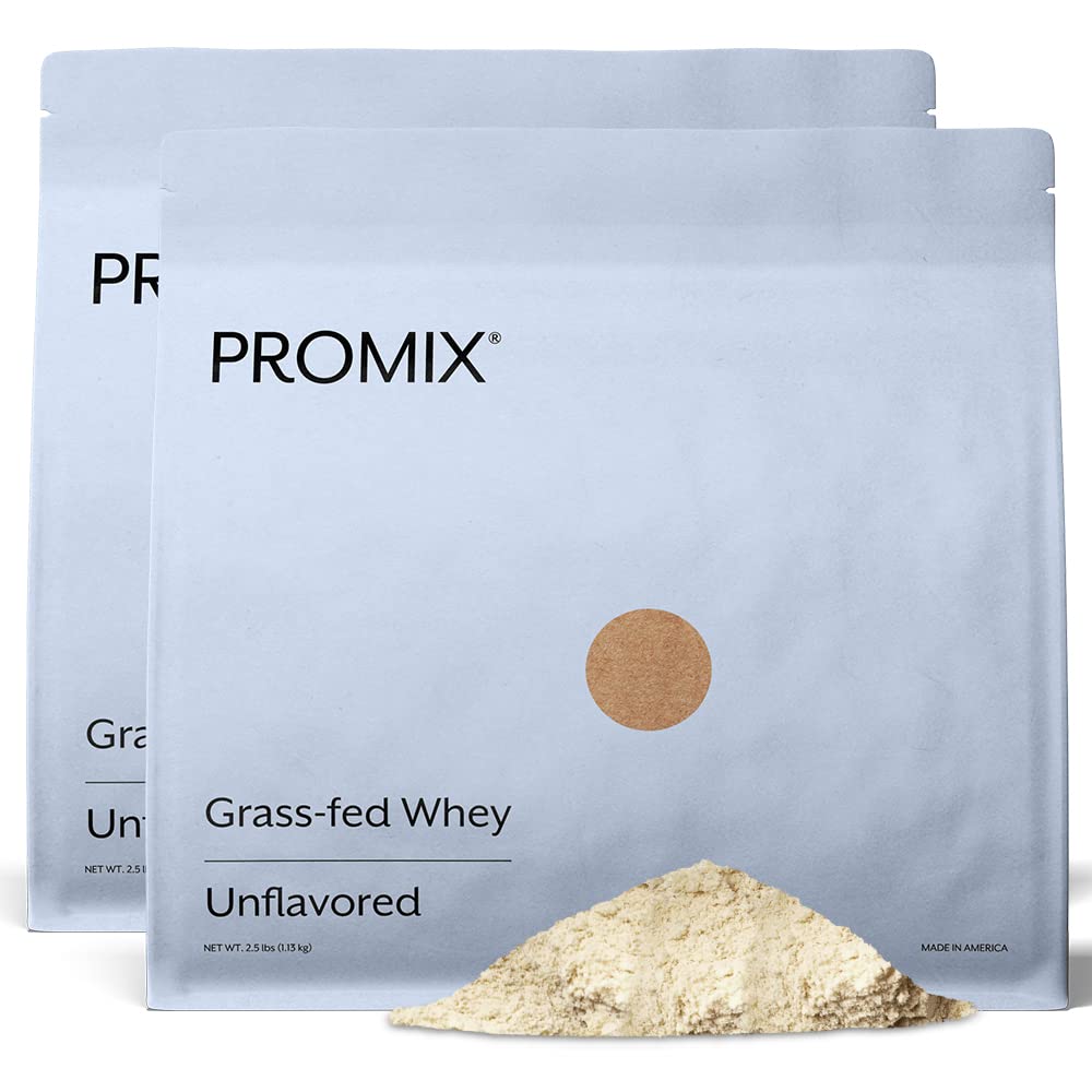 Promix Whey Protein Powder, Unflavored - 5lb Bulk - Grass-Fed & 100% All Natural - Maple Wellness Supplements