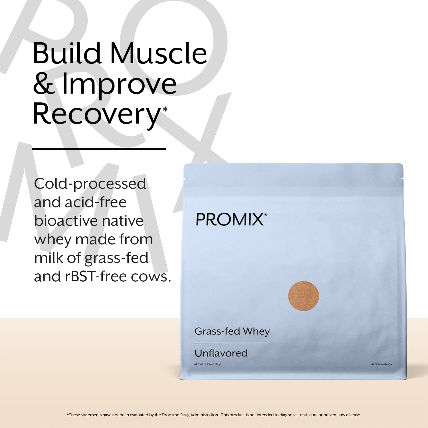 Promix Whey Protein Powder, Unflavored - 5lb Bulk - Grass-Fed & 100% All Natural - Maple Wellness Supplements