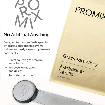 Promix Whey Protein Powder, Vanilla - 2.5lb Bulk - Grass-Fed & 100% All Natural - Maple Wellness Supplements