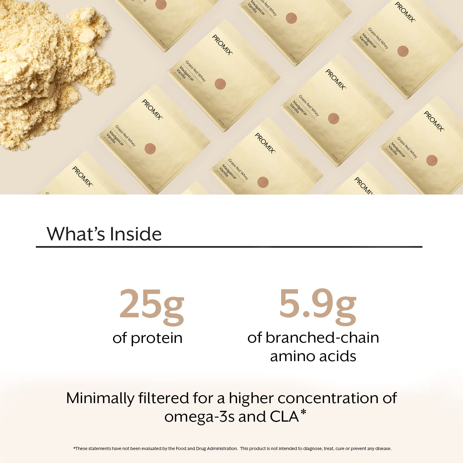 Promix Whey Protein Powder, Vanilla - 5lb Bulk - Grass-Fed & 100% All Natural - Maple Wellness Supplements