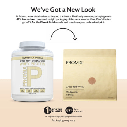 Promix Whey Protein Powder, Vanilla - 5lb Bulk - Grass-Fed & 100% All Natural - Maple Wellness Supplements