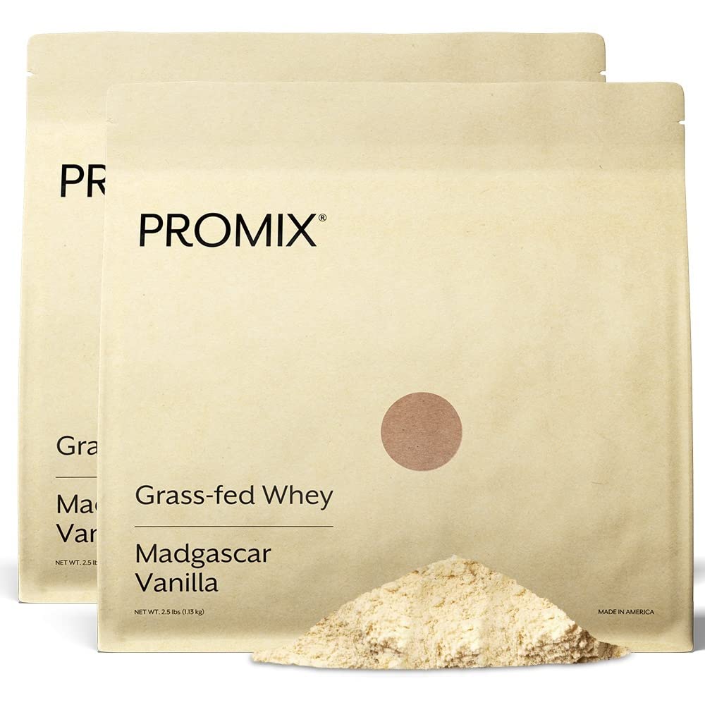 Promix Whey Protein Powder, Vanilla - 5lb Bulk - Grass-Fed & 100% All Natural - Maple Wellness Supplements