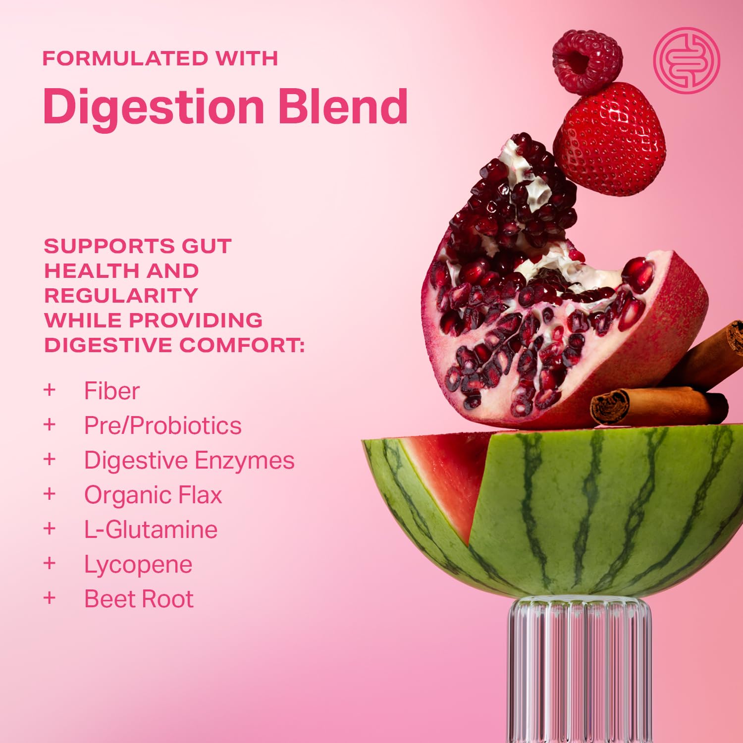 Proper, The Pinks Digestion and Bloat Relief. Drink Mix with Gut Health Probiotics, Prebiotics, Beet Root & Enzymes for Digestive Support. Bloating and Microbiome - Maple Wellness Supplements