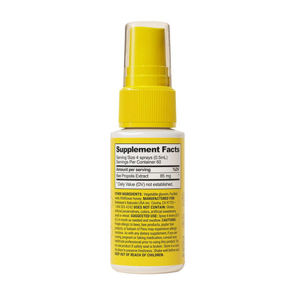 Propolis Throat Spray by Beekeeper's Naturals - 95% Bee Propolis Extract, Natural Immune Support & Sore Throat Relief - Antioxidants, Keto, Paleo, Gluten-Free (1.0 oz)(Pack of 1) - Maple Wellness Supplements